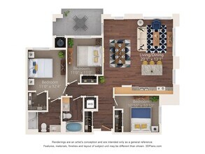 Three Bedroom - 3A 2081 floor plan